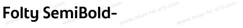 Folty SemiBold字体转换